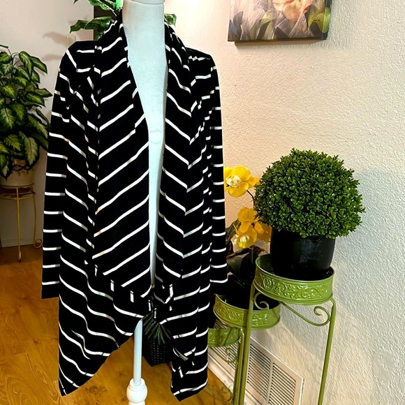 Ralph Lauren white black stripped Cardigan size S - Picture 1 of 7